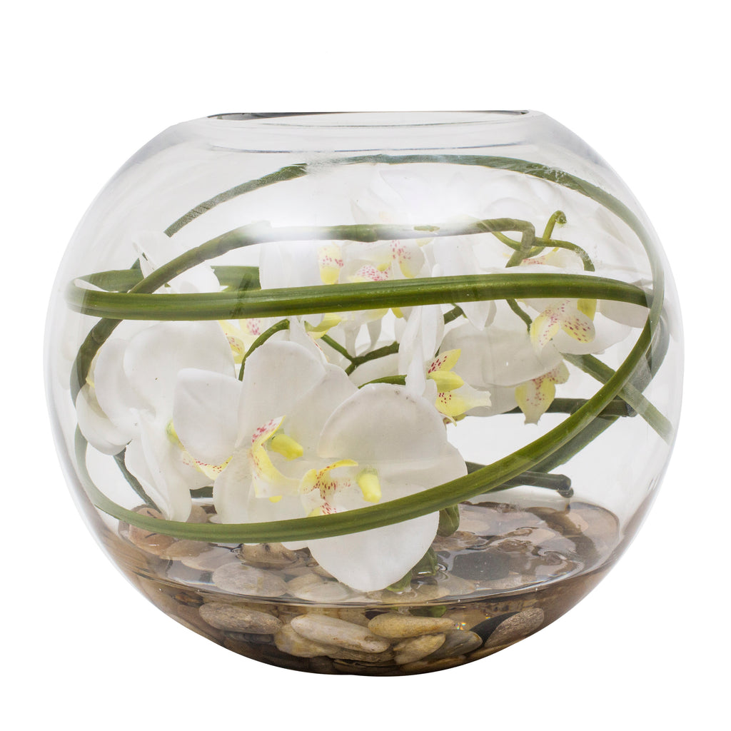 Orquídea en vidrio 20 cm