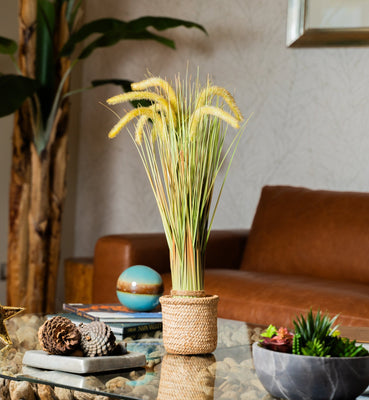 Grass Con Cuerda De Lino 70 CM