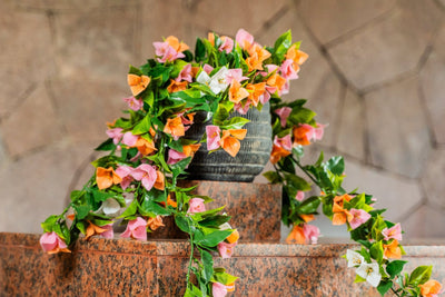 Gardenia colgante rosada uv 90 cm