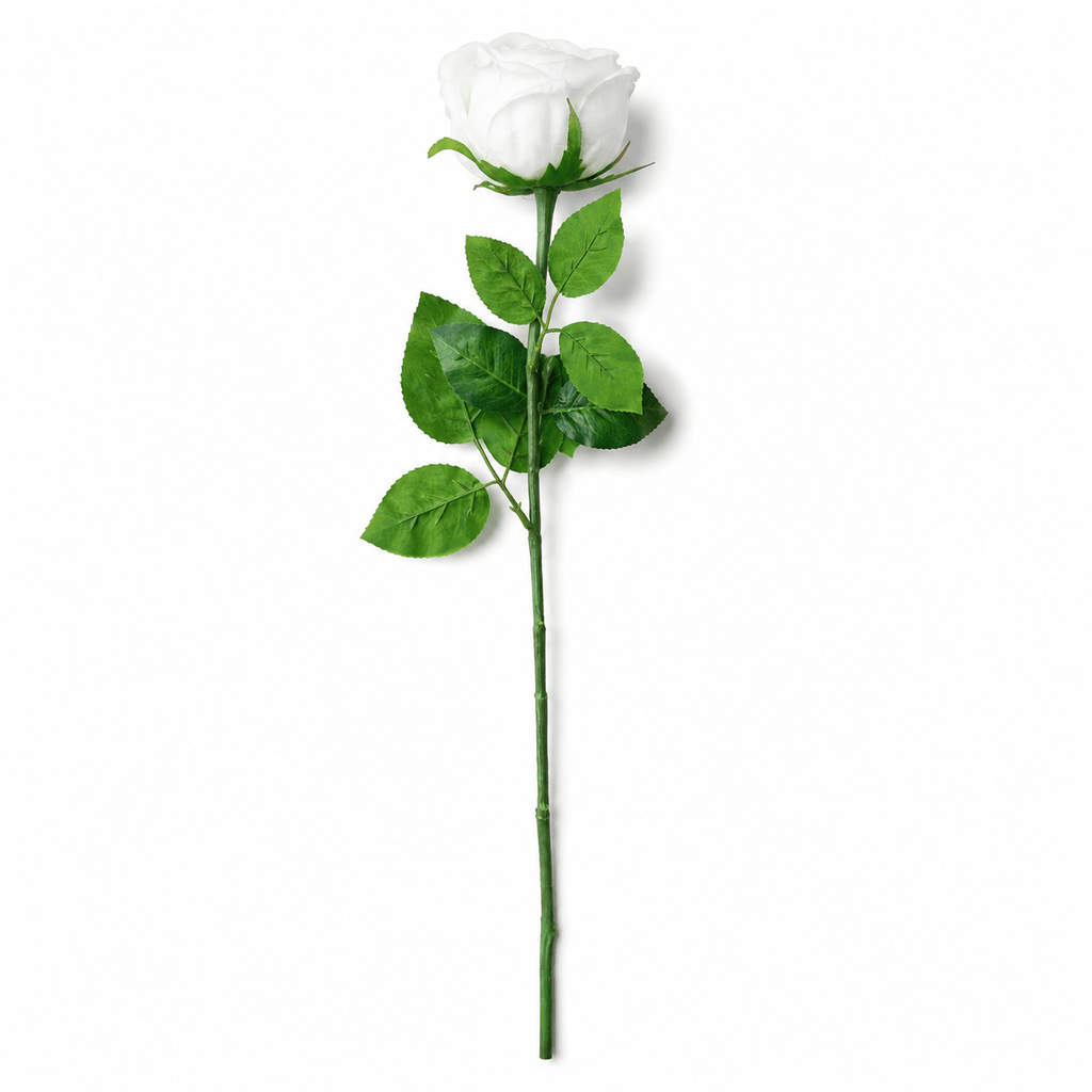 Rosa de seda blanca 60 cm
