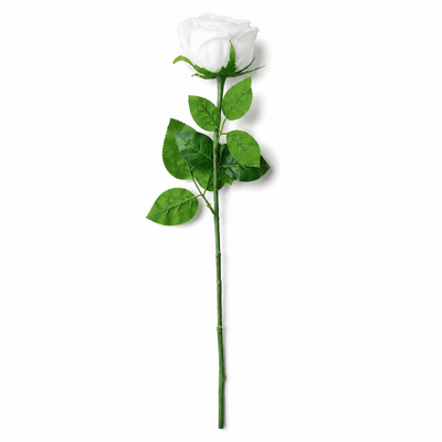 Rosa de seda blanca 60 cm