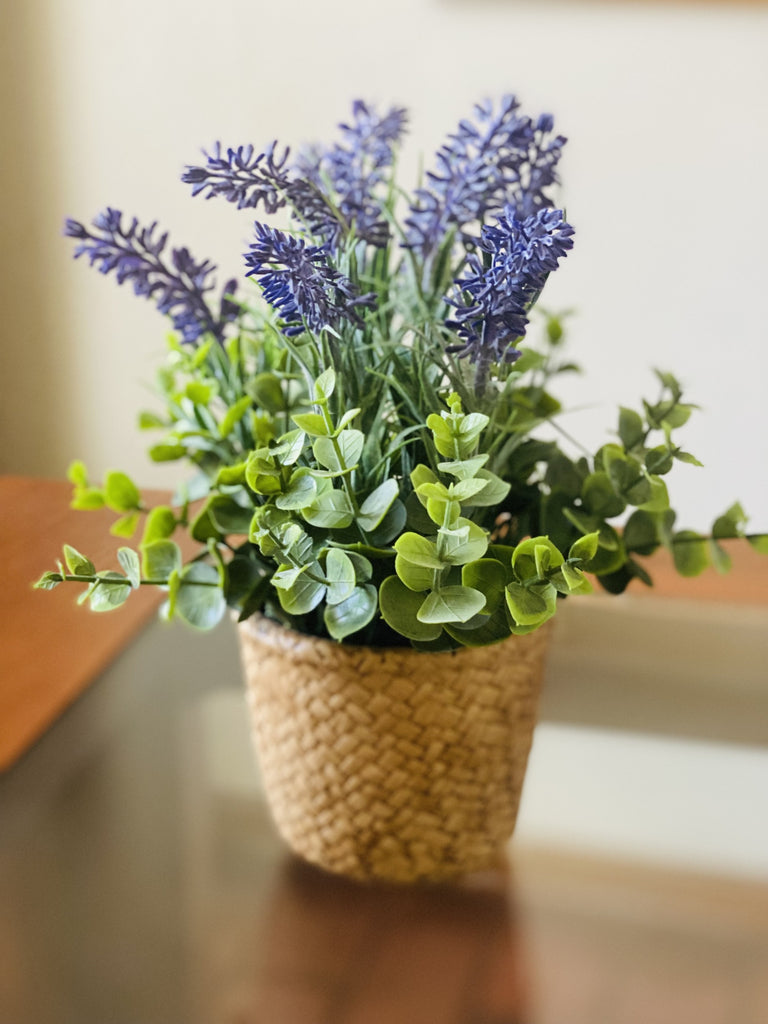 Lavanda macetero de mimbre 25 CMS